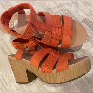 Dr. Scholl’s Women's Orange Platform Sandals